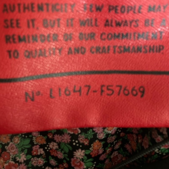 Coach Red Reversible Floral Tote Bag with insert pouch - Picture 8 of 9